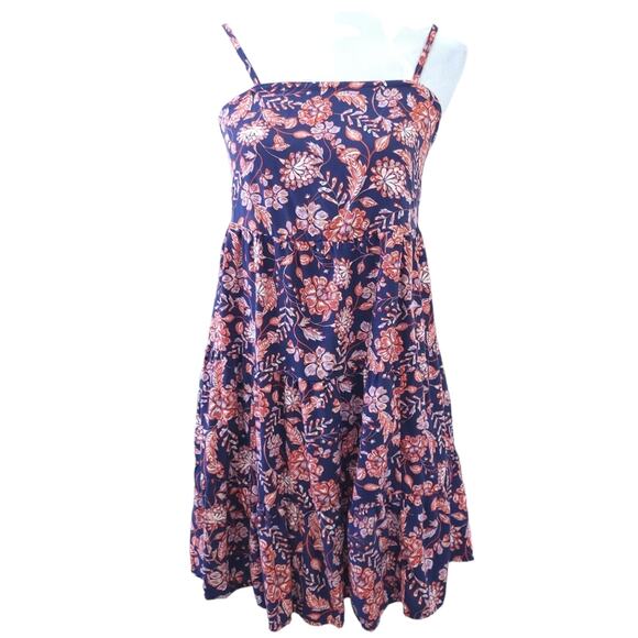 Old Navy Floral Sun Dress XS Navy Blue, Orange Casual Beach Dress - Picture 1 of 3